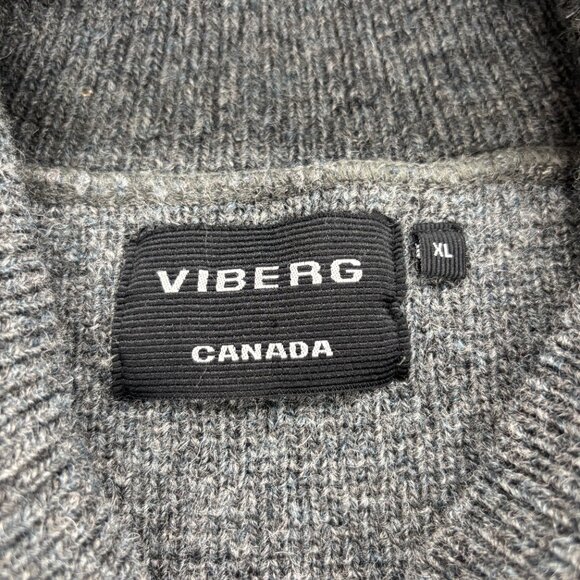 VIBERG Canada Long Sleeve Heavy Shawl Collar Fisherman Style Sweater XL - Picture 2 of 13
